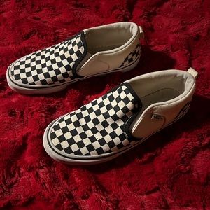 VANS Classic Checkerboard Slip-Ons in Black/Off White